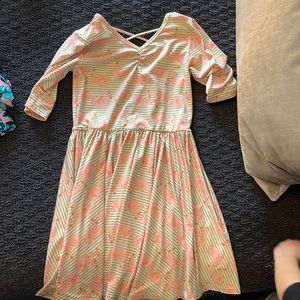 Dot dot smile ballerina style- grey/gold stripe with swans